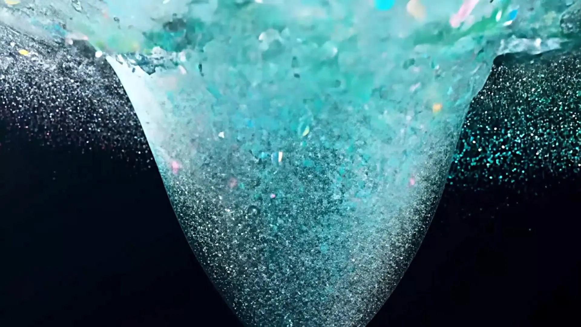 Luxurious Sparkling Liquid Particle Background for Title Animation